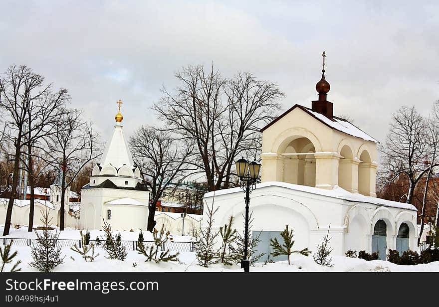 Construction of the Nicholas Ugreshsky monastery, which was founded in 1380. Construction of the Nicholas Ugreshsky monastery, which was founded in 1380