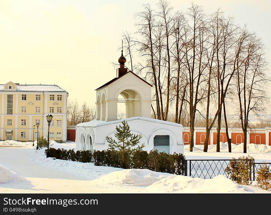 Construction of the Nicholas Ugreshsky monastery, which was founded in 1380. Construction of the Nicholas Ugreshsky monastery, which was founded in 1380