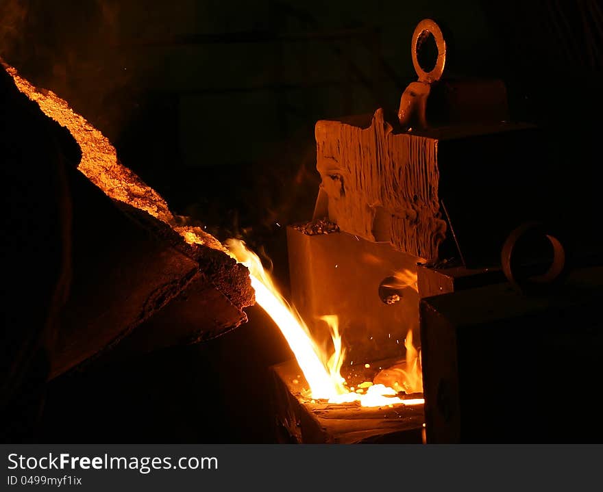 Metal working cutting at manufacture of a component part of a propeller shaft of the car. Metal working cutting at manufacture of a component part of a propeller shaft of the car