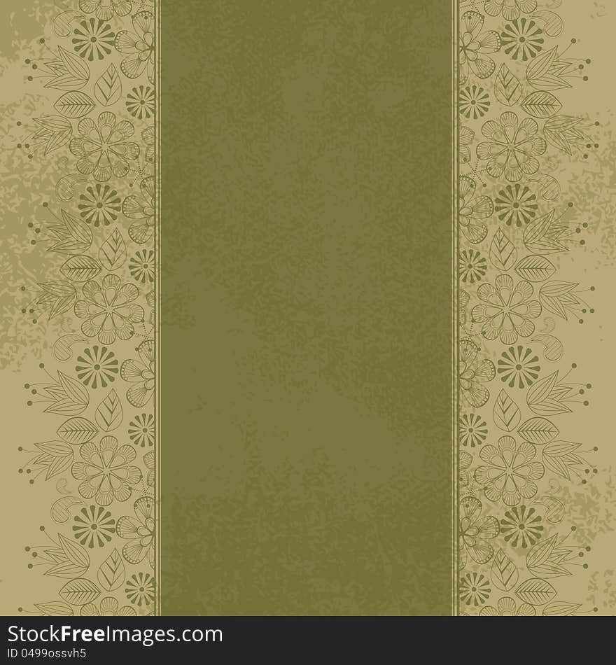 Old background with floral motif 1