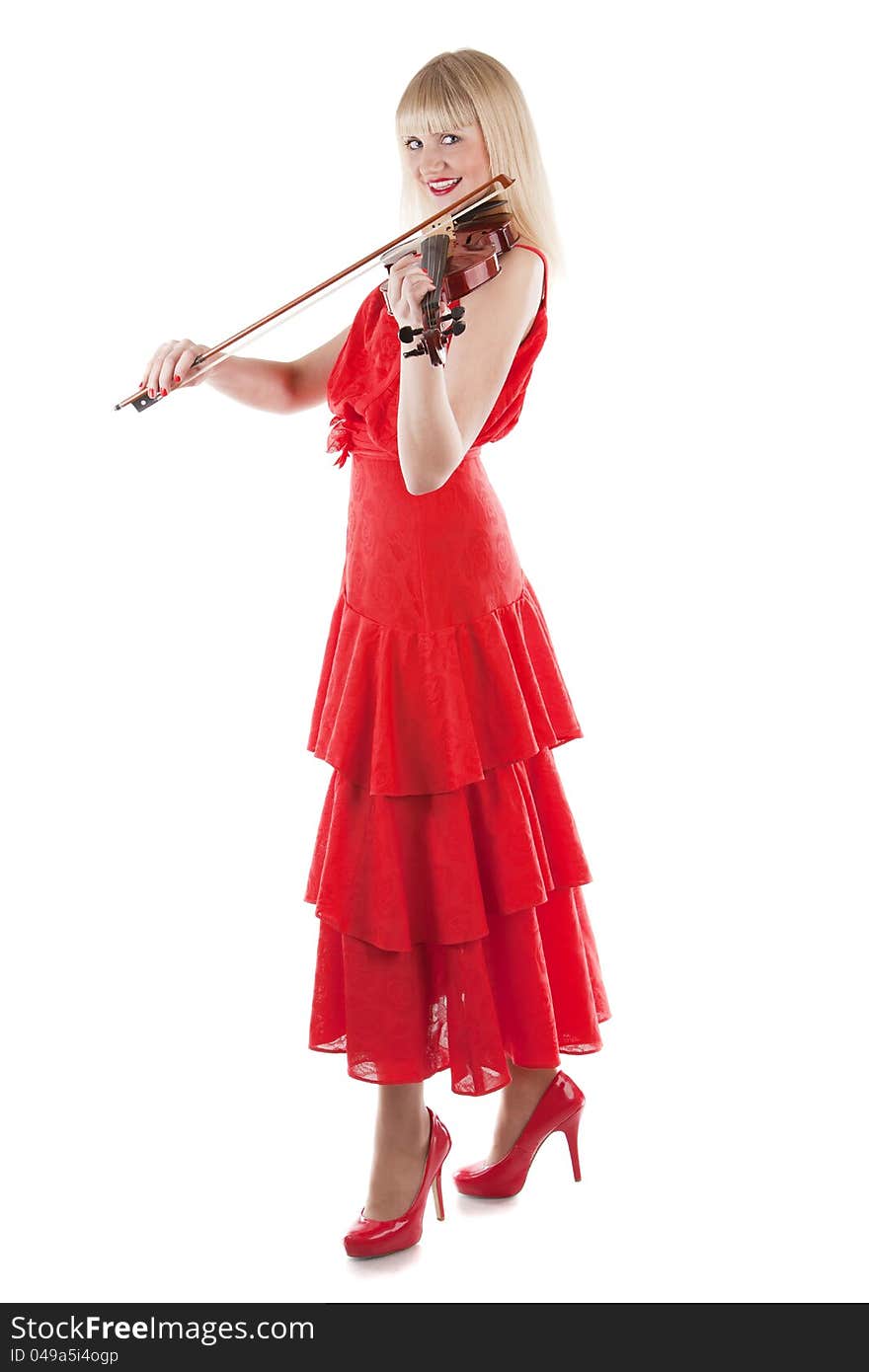 Image a girl playing the violin