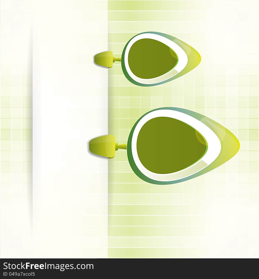 Abstract Green Vector Background With Banner