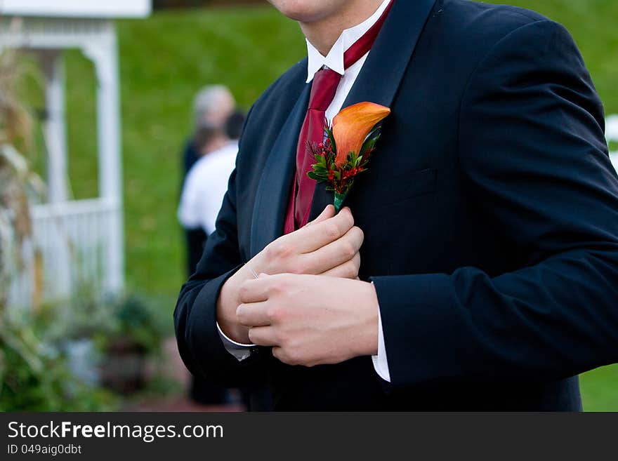 Groom corsage