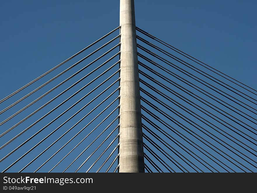 Pylon part of new Belgrade bridge construction. Pylon part of new Belgrade bridge construction