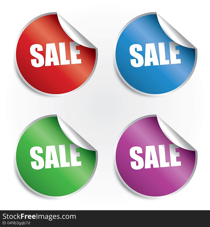 Sale stickers set