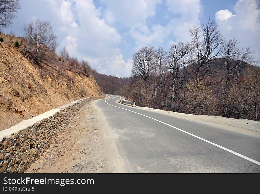 Transalpina road on top Carpathian mountains in center of Romania. Transalpina road on top Carpathian mountains in center of Romania