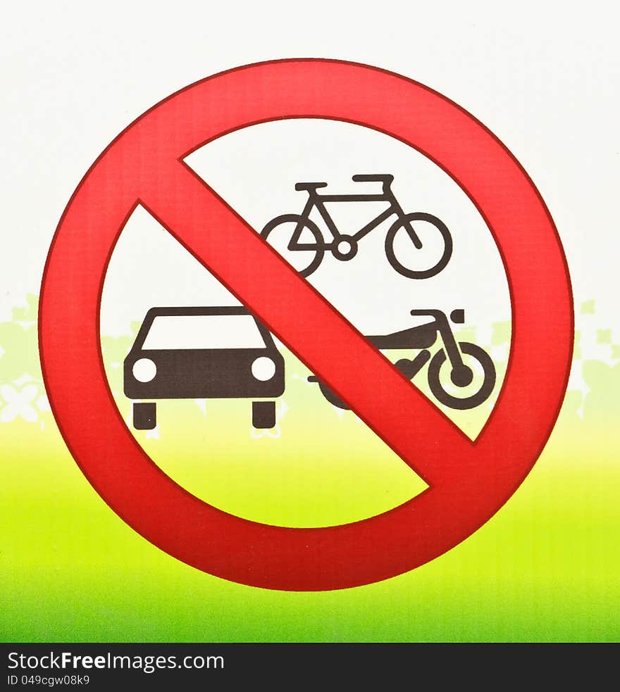 Icon Of No Vehicles Allowed