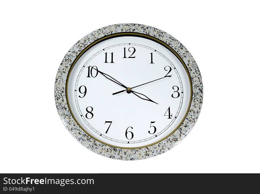 Wall clock on a white background