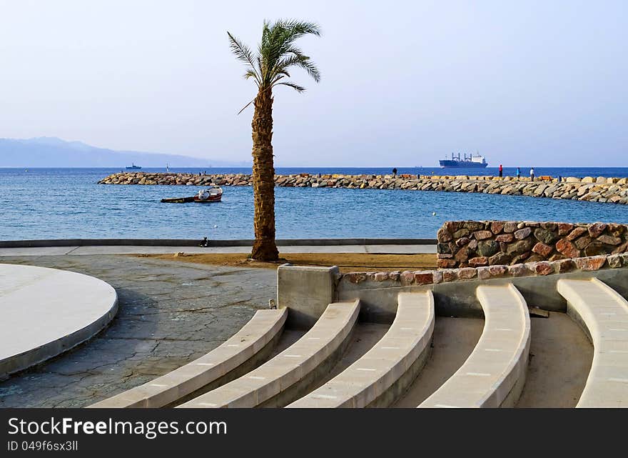 Northern beach of Red Sea, Eilat, Israel