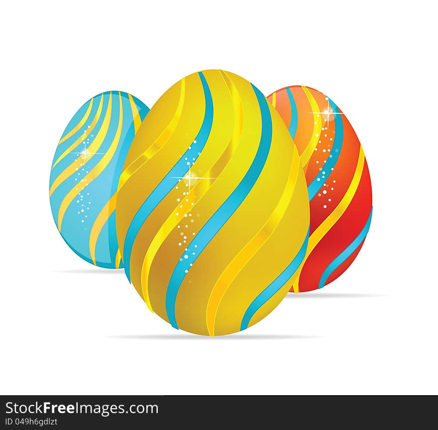 Abstract and elegance easter egg symbols set