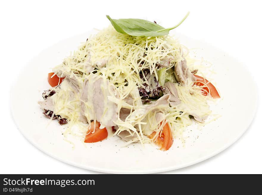 Meat and cheese salad