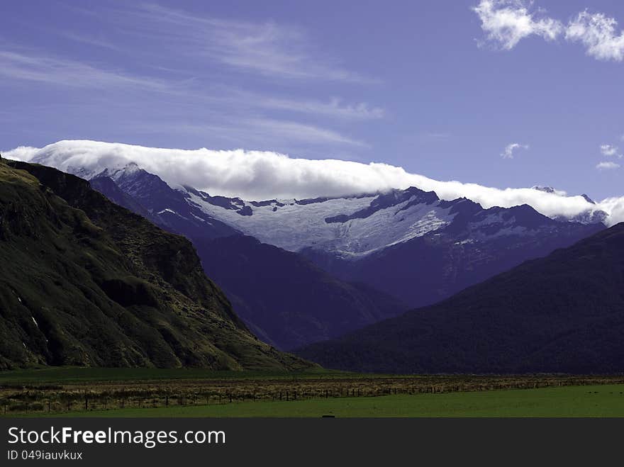 Mountain scape in New Zealand