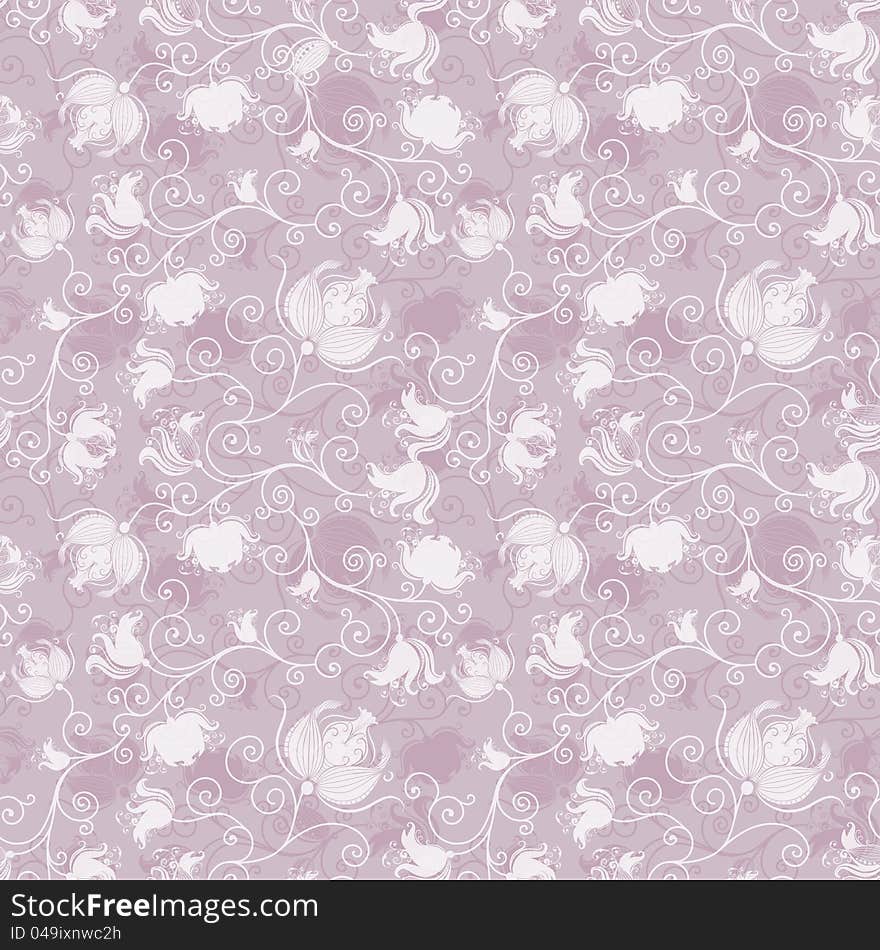 Seamless Pink Floral Pattern