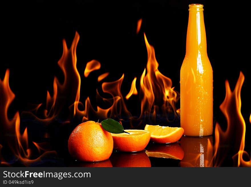 Hot orange drink