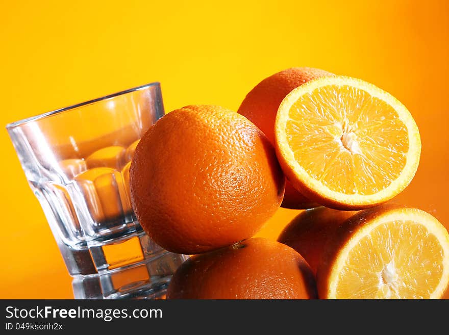 Fresh and cold orange drink. Fresh and cold orange drink