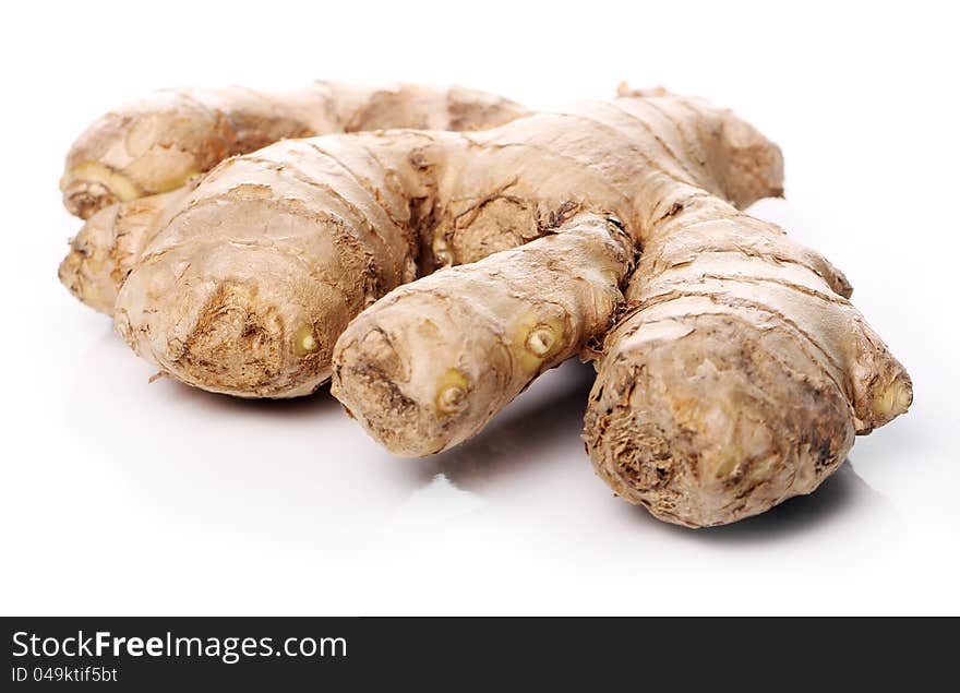 Close up of fresh ginger root