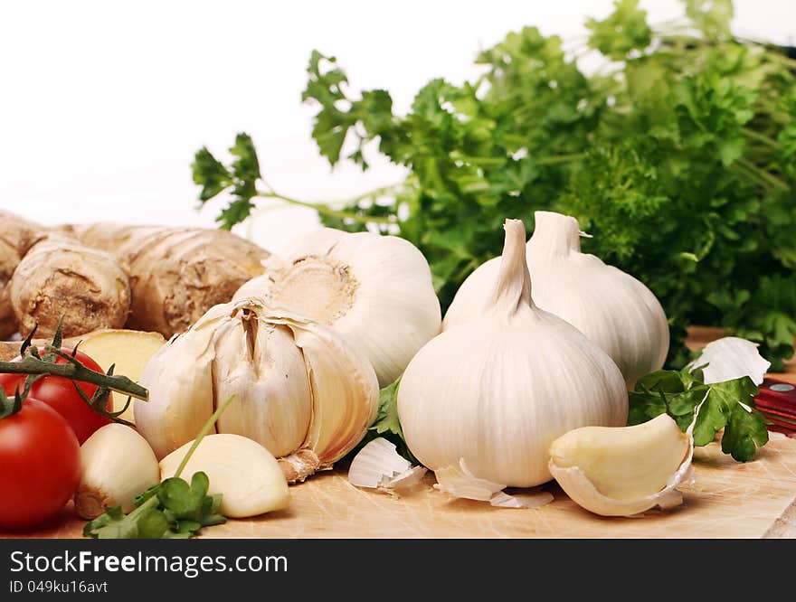 Close up of Healthy vegetables on the table