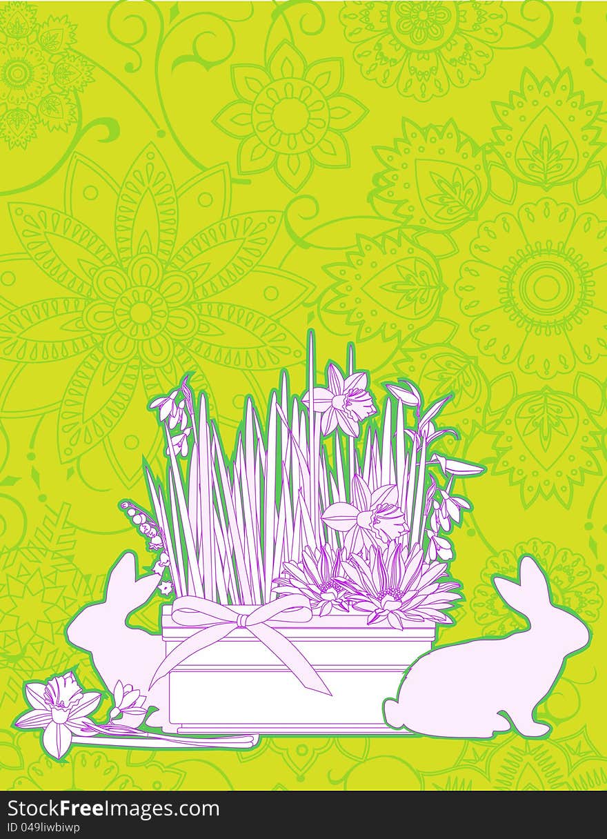 Easter Background. Raster version of illustration