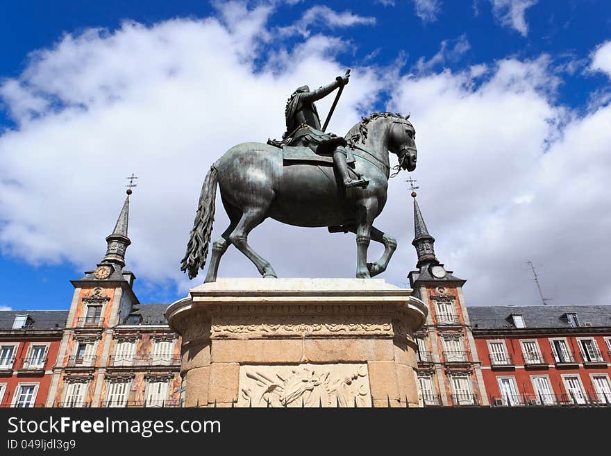 A view of the main square of Madrid (Spain). A view of the main square of Madrid (Spain)