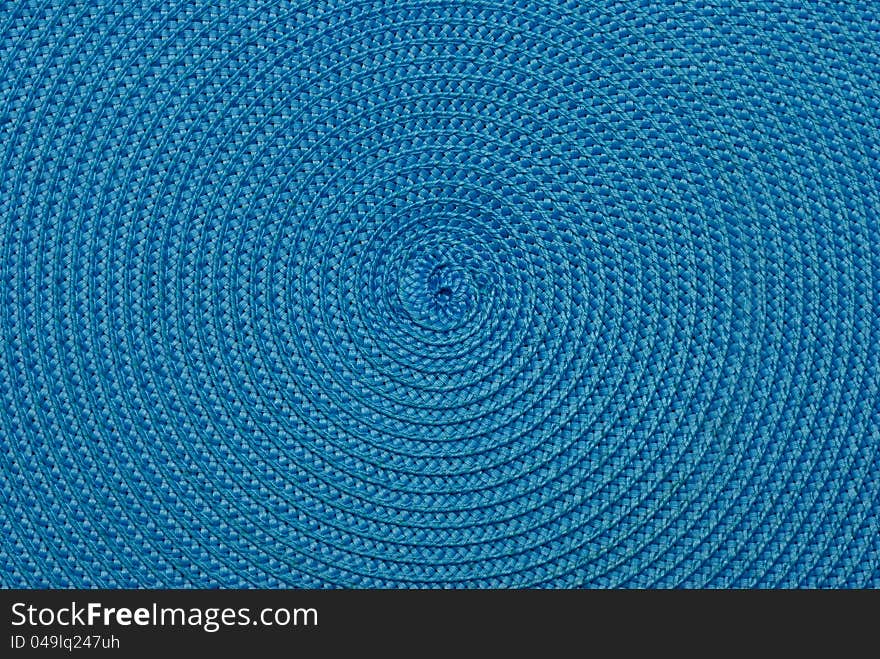 Close-up of blue synthetic fabric.