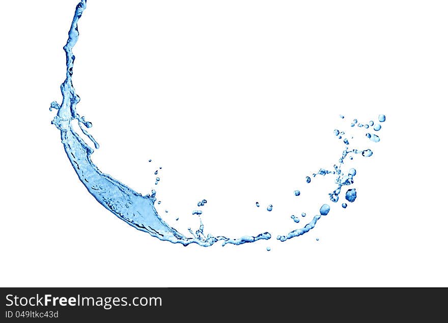 Abstract composition with beautiful blue splashing water on white background. Abstract composition with beautiful blue splashing water on white background