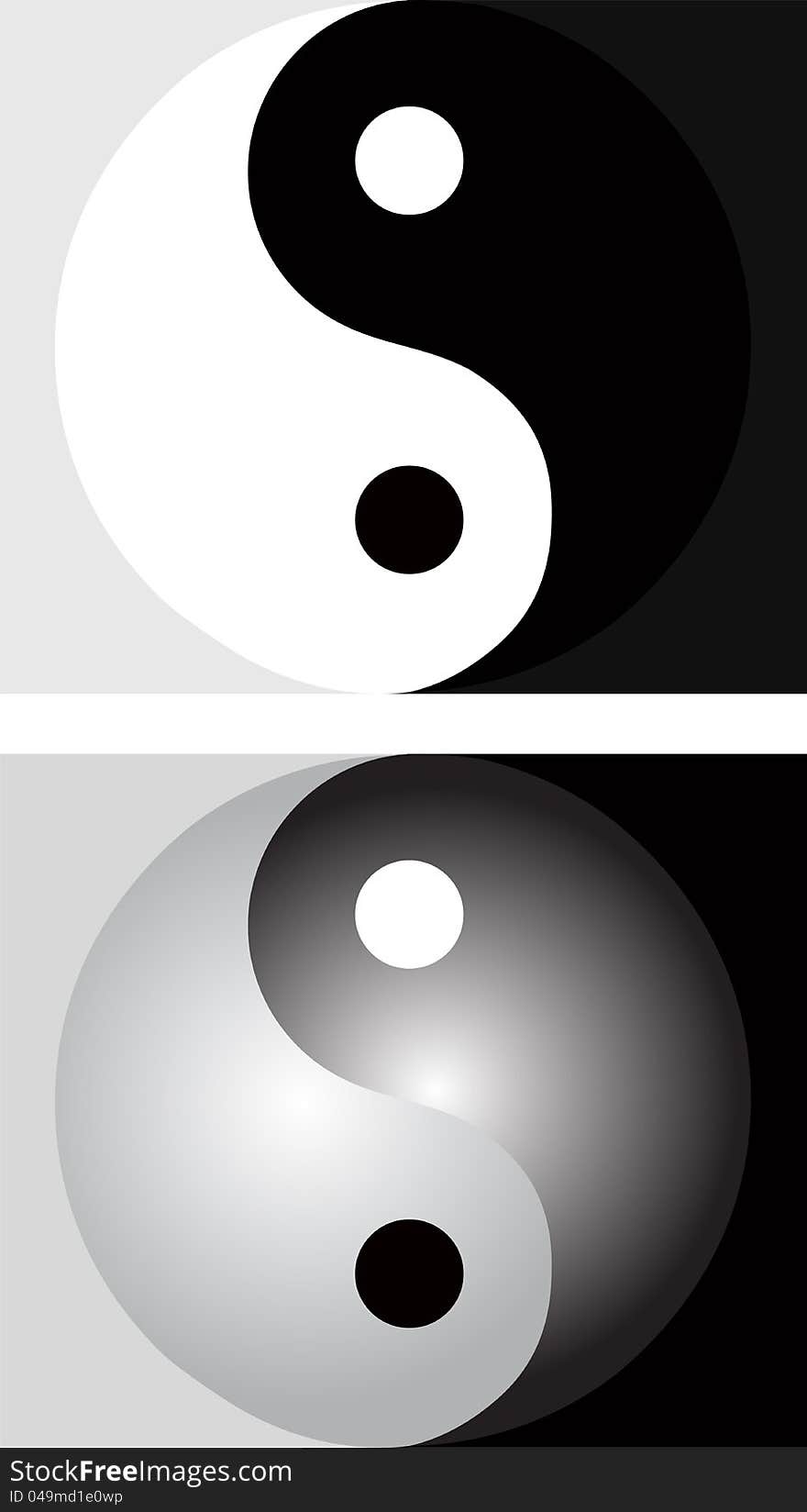 Two backgrounds with yin yang. Two backgrounds with yin yang