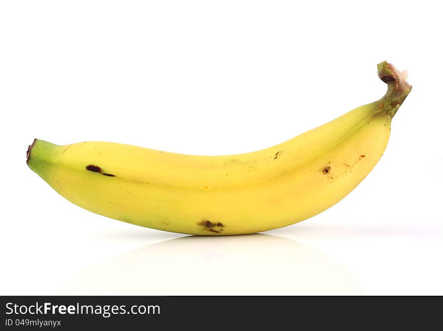 Fresh ripe banana  on white background