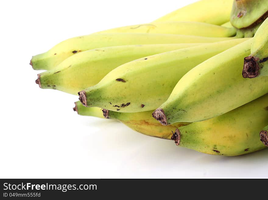 Fresh ripe banana  on white background