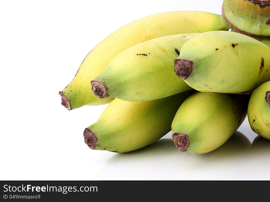 Fresh Ripe Banana  On White Background