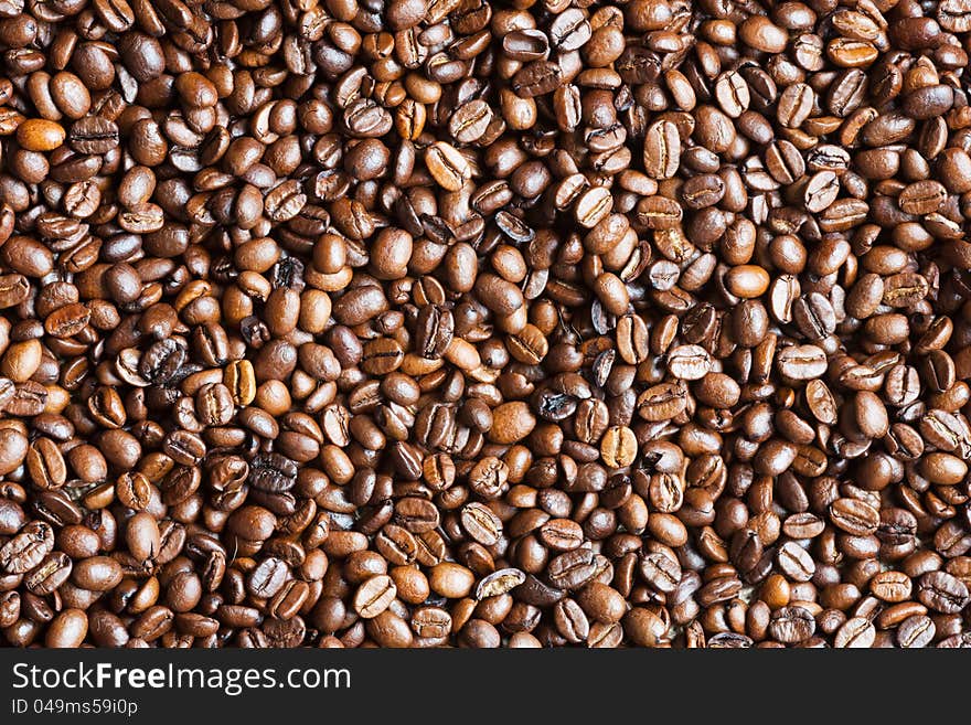 Coffee beans as background texture