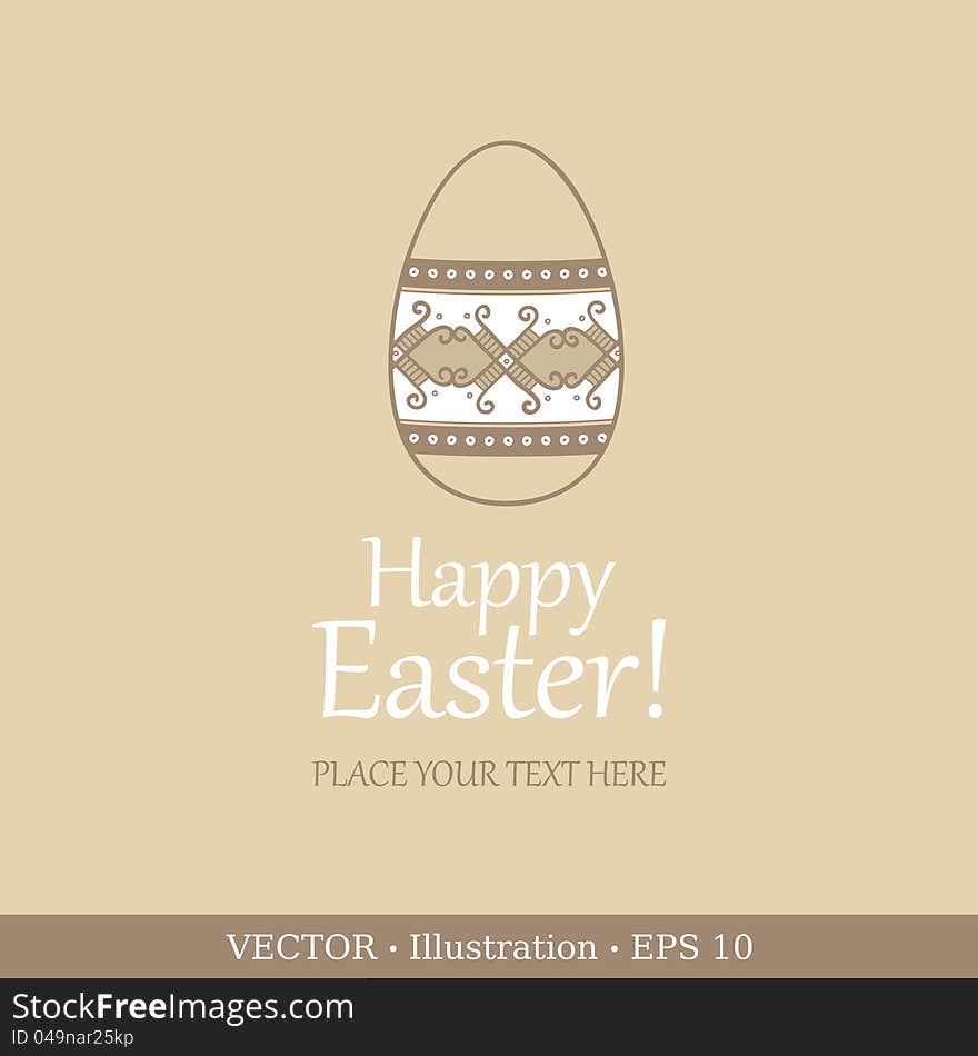 Easter Background Card, Vector