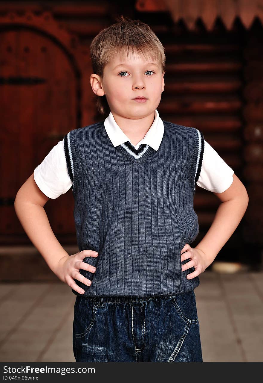 Boy outside in the park