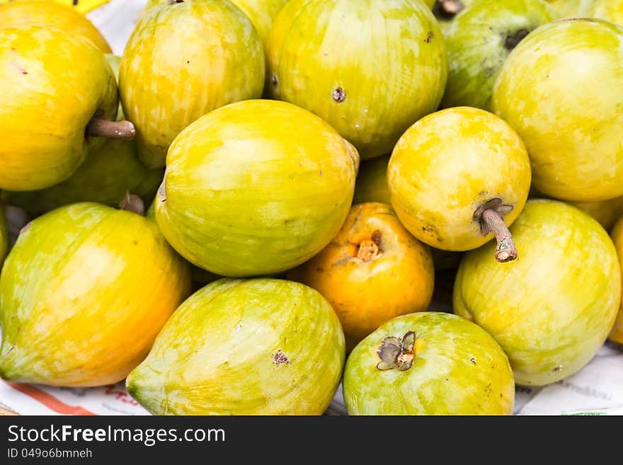 Ripe fruits of Prunus persica(Prunus mume or Chainese apricot)