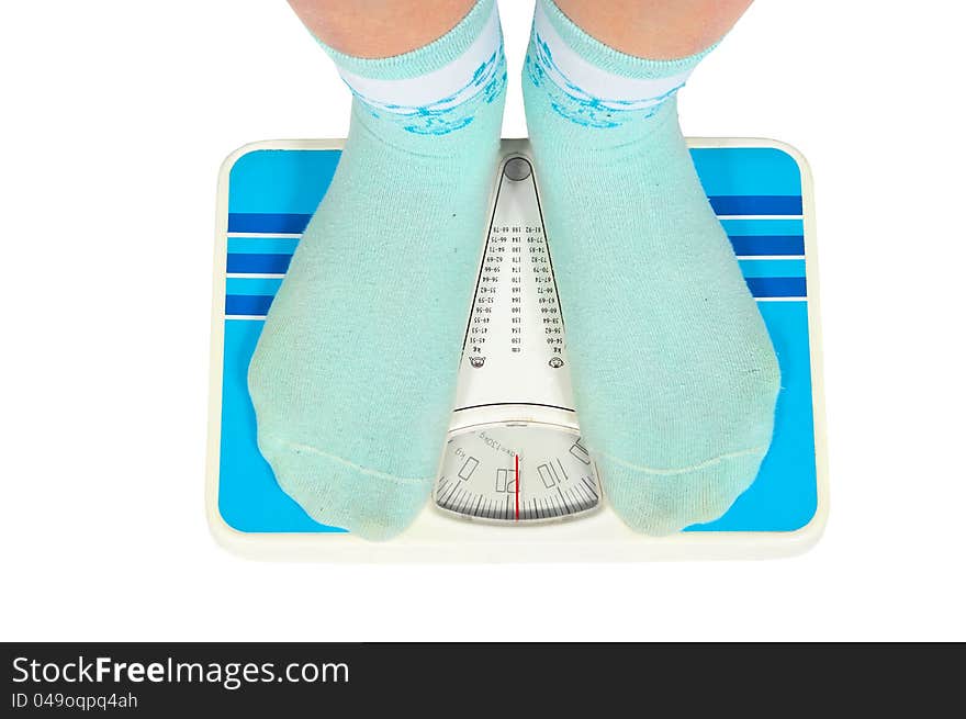 Measurement of weight on the scales of isolated. Measurement of weight on the scales of isolated