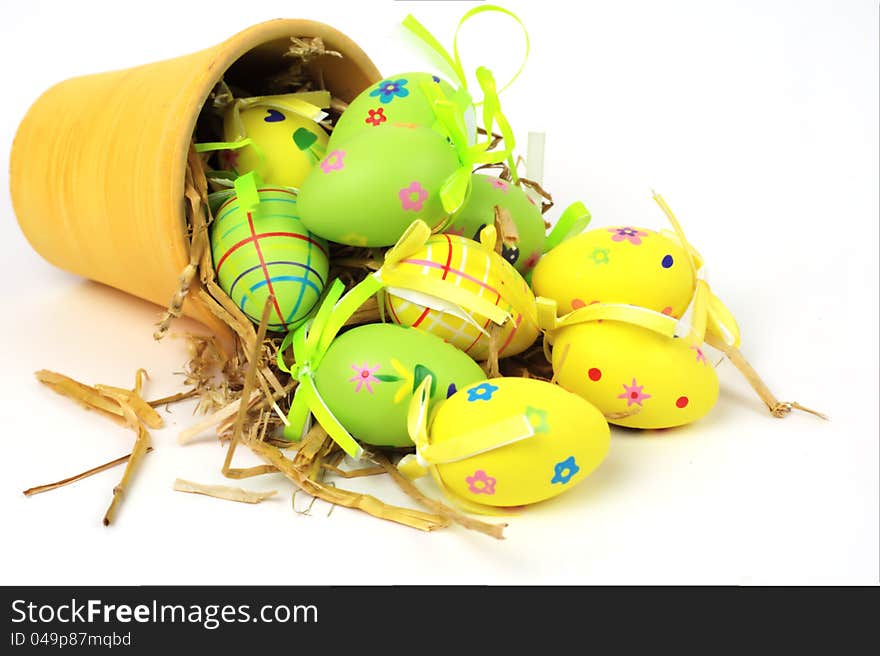 Easter eggs in a vase