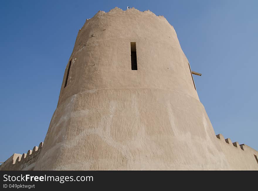 Tower of Riffa fort in Bahrain. Tower of Riffa fort in Bahrain