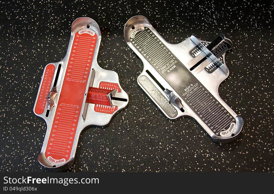 The Brannock Device is a measuring instrument invented by Charles F. Brannock for measuring a person's shoe size.