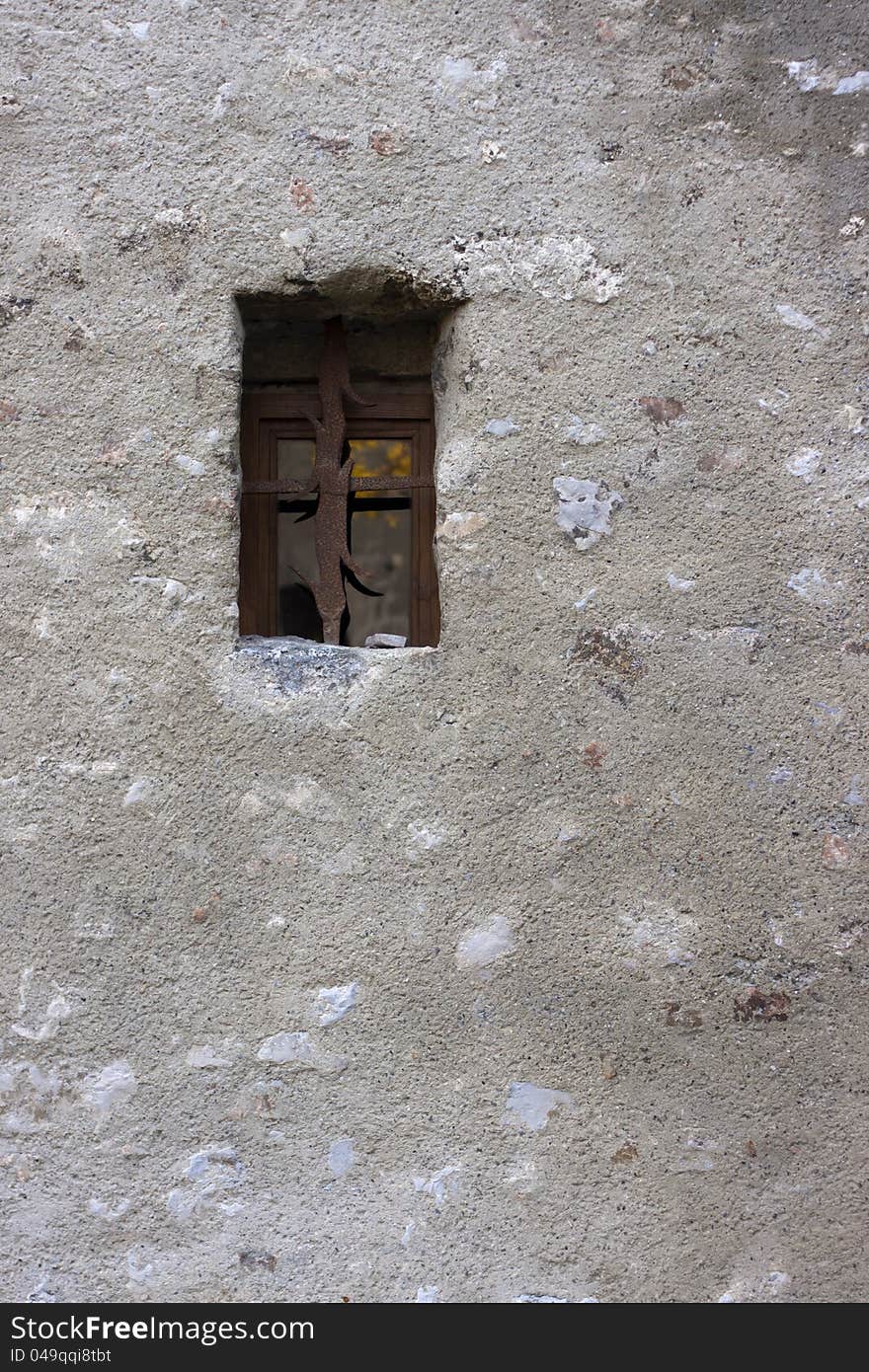 Small window at Village in Grenoble.