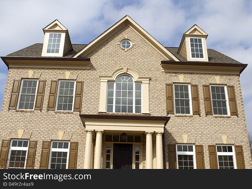 Close-up of a brick home. Close-up of a brick home.