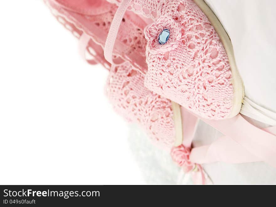 Romantic Background With Lace Nad Pink Shoes