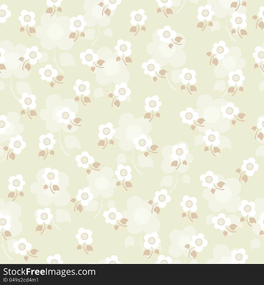 Seamless Texture With Flowers