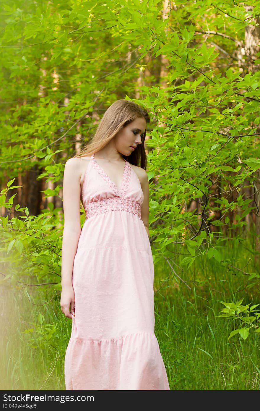 Young girl in the forest