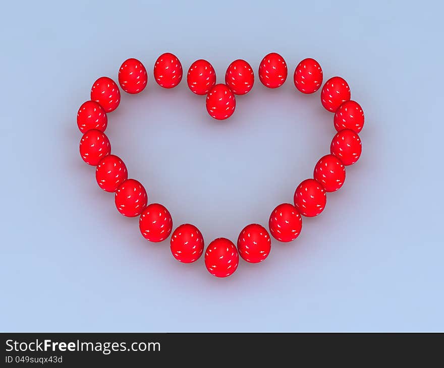 Easter eggs love on a light background. Easter eggs love on a light background