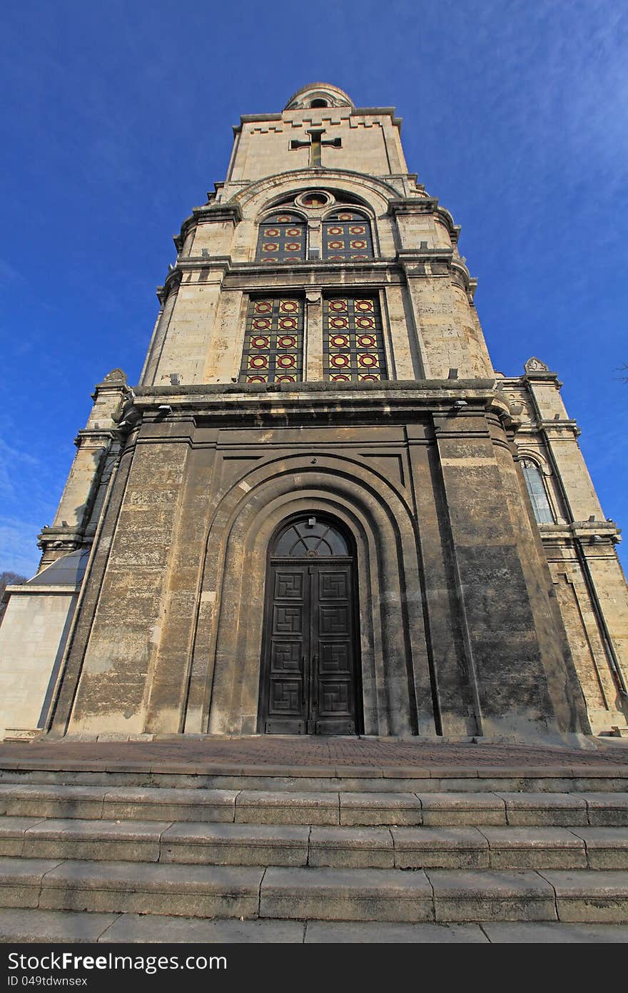 The belfry of Holy Assumption Cathedral in Varna. The belfry of Holy Assumption Cathedral in Varna.