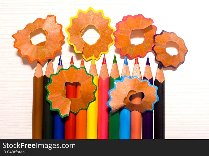 Colorful pencils and creative ideas