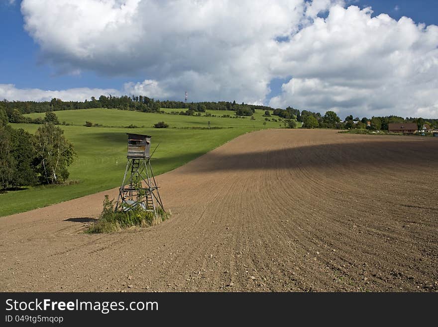 Brown field prepared for harvest. Brown field prepared for harvest