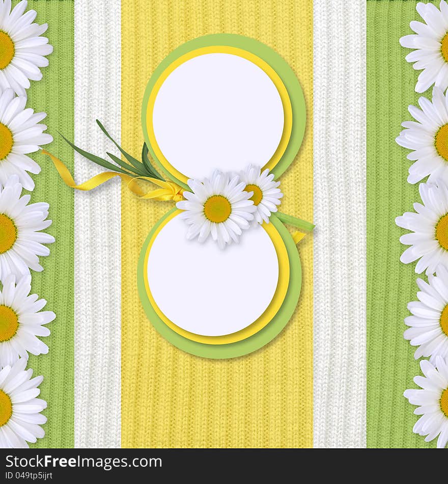 Retro background with daisy for congratulations and invitations. Retro background with daisy for congratulations and invitations