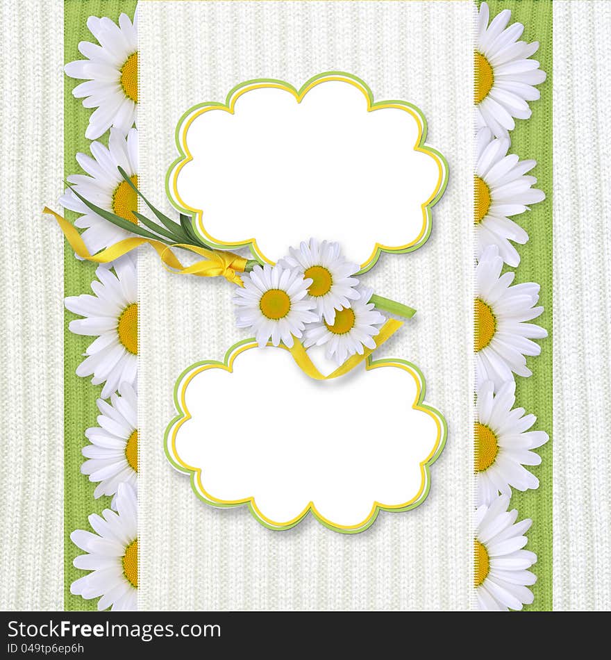 Retro background with daisy for congratulations and invitations. Retro background with daisy for congratulations and invitations