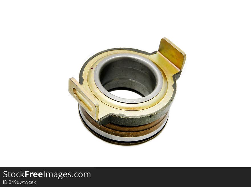 Car engine clutch on a white background. Car engine clutch on a white background