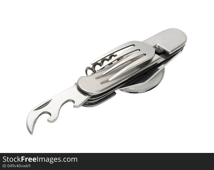 Penknife isolated on white background.